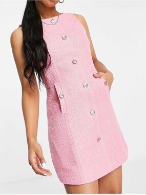 Miss Selfridge Military Boucle Dress in size 4